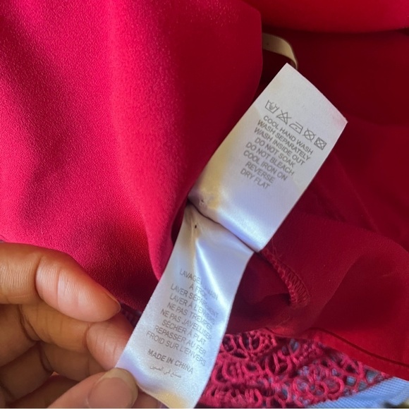 Self Portrait Sleeveless Floral-Lace Cutout Guipure Midi Dress Raspberry - Picture 12 of 12